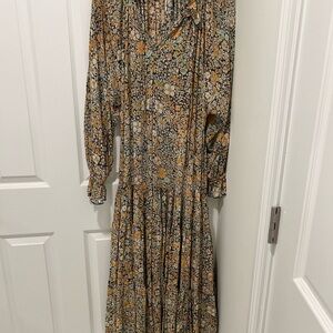 Free People Floral Long Sleeve Maxi Dress